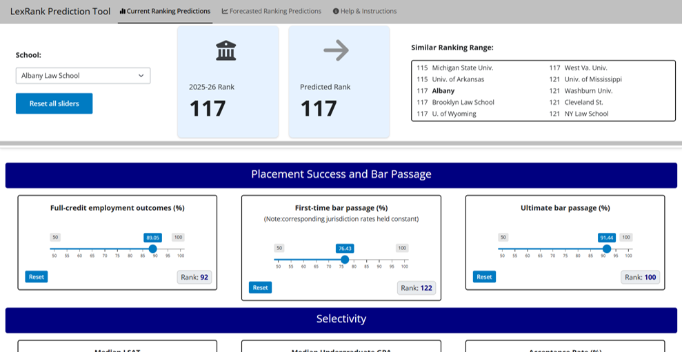 LexRank Prediction Tool Interface